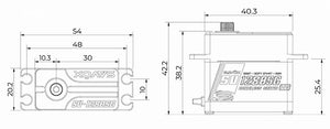 SAVOX 'HV' STD SIZE MONSTER TORQUE 45KG/0.14@7.4V - PLUS