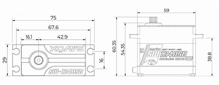 SAVOX WATERPROOF DIGI HV 1/5 RHINO SERVO 65KG/0.17S@7.4V