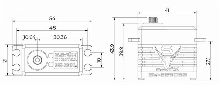 SAVOX HV CNC MONSTER BRUSHLESS SERVO 55KG/0.13S@7.4V W/PROOF