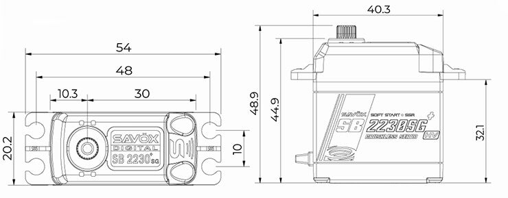 SAVOX HV DIGITAL BRUSHLESS SERVO 42KG/0.13S@7.4V UPDATED+
