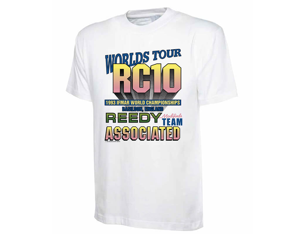 TEAM ASSOCIATED/REEDY WORLDS TOUR 1993 T-SHIRT - LARGE