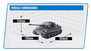 TAIGEN 1:24 TIGER 1 IR BATTLE TANK LATE VERSION - GREY