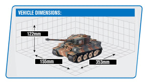 TAIGEN 1:24 TIGER 1 IR BATTLE TANK MIDDLE VERSION - CAMO