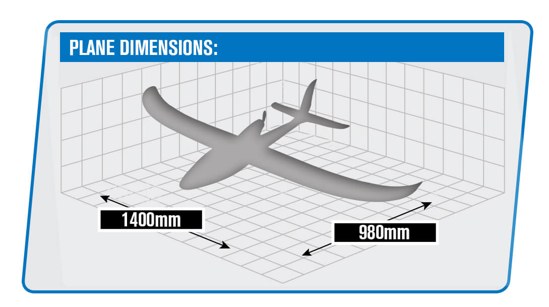 TOP RC T1400 GLIDER RTF WITH FLYSKY 4CH RADIO & GYRO