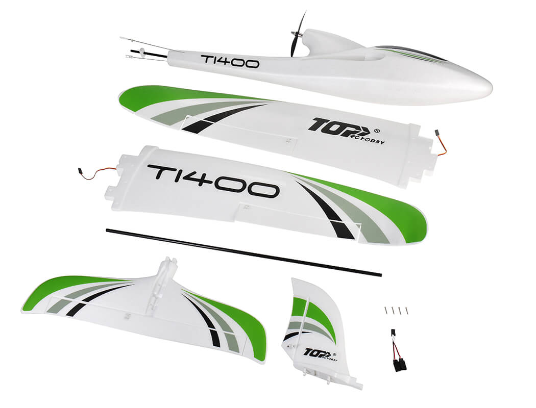 TOP RC T1400 GLIDER RTF WITH FLYSKY 4CH RADIO & GYRO