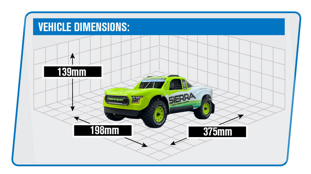 UDI RC 1/12 SIERRA 4WD SHORT COURSE TRUCK PRO RTR - GREEN