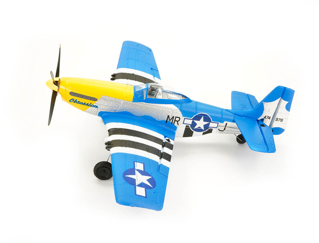 VOLANTEX P-51D MUSTANG V2 BLUE 4CH 400MM BRUSHED W/GYRO RTF