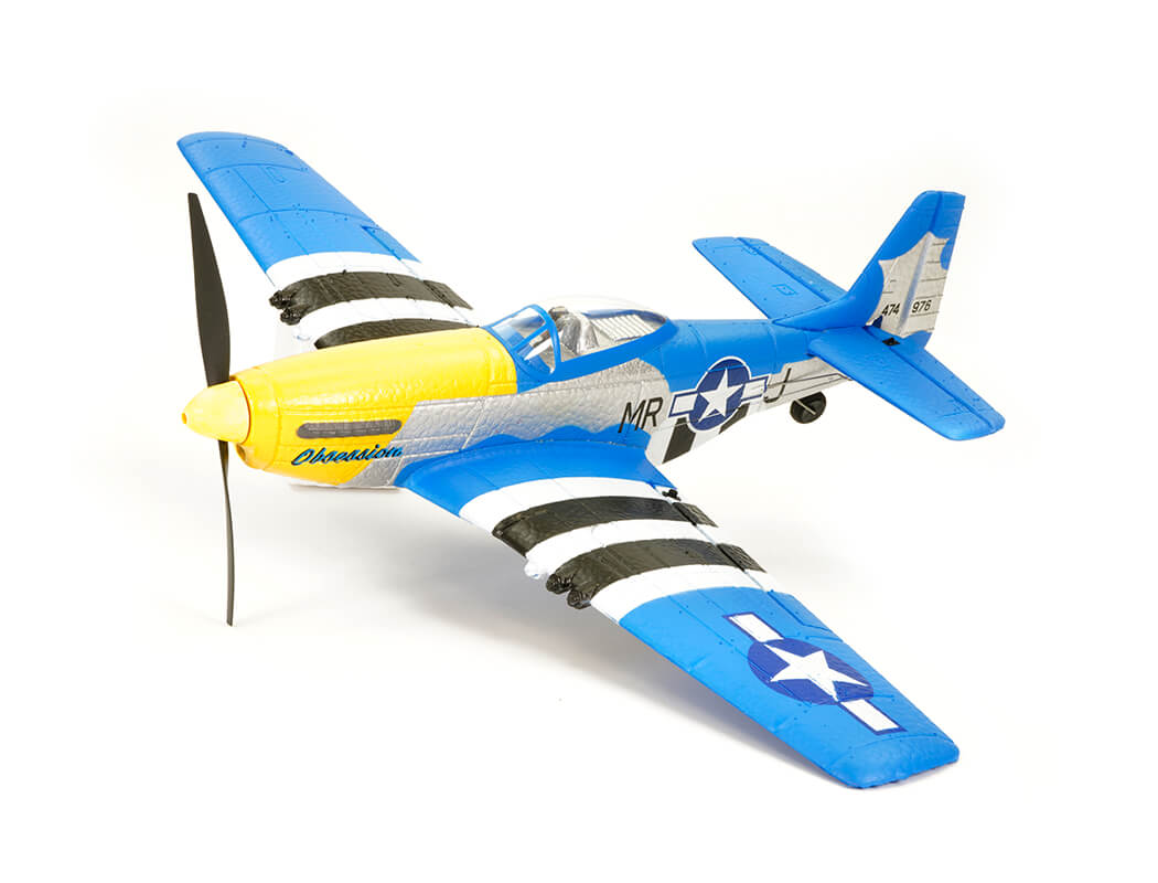 VOLANTEX P-51D MUSTANG V2 BLUE 4CH 400MM BRUSHED W/GYRO RTF