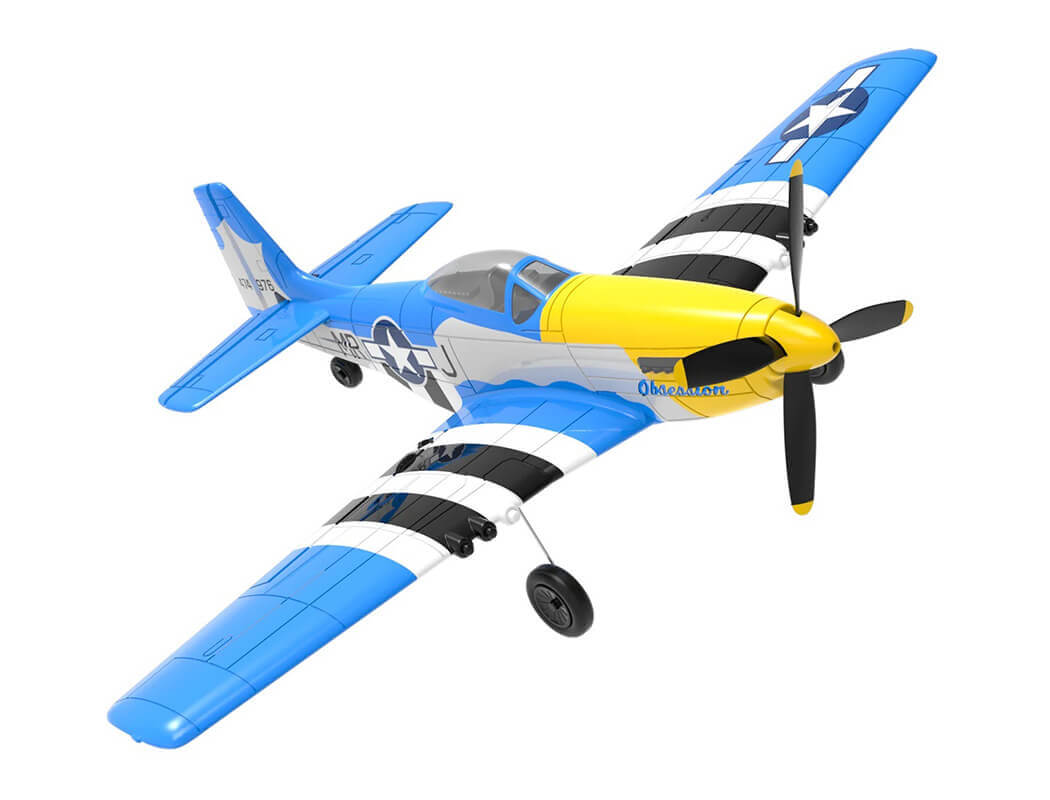 VOLANTEX P-51D MUSTANG V2 BLUE 4CH 400MM BRUSHED W/GYRO RTF