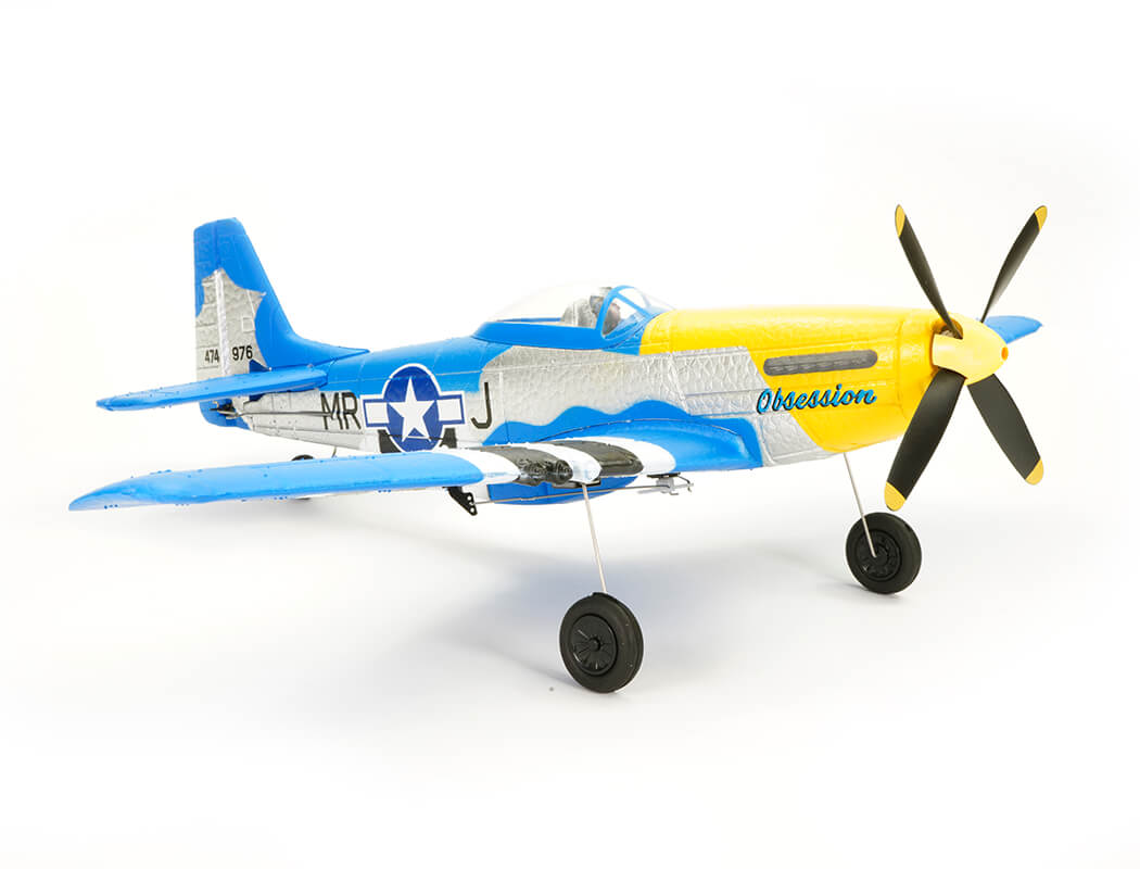 VOLANTEX P-51D MUSTANG V2 BLUE 4CH 400MM BRUSHED W/GYRO RTF