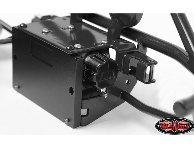 RC4WD ROUGH STUFF METAL FRONT BUMPER FOR RC4WD TRAIL FINDER 2 (HELLA ROUND LIGHTS)