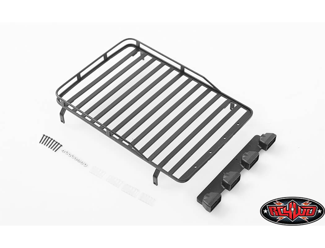 RC4WD ROOF RACK WITH LIGHT PODS FOR 1/18 GELANDE D90 (BLACK)