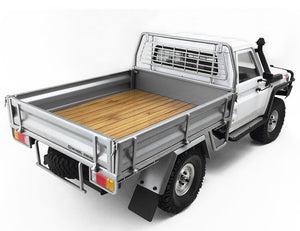 RC4WD KOBER REAR BED W/TYRE HOLDER & MUD FLAPS FOR RC4WD TF2 LWB TOYOTA LC70 (SILVER)