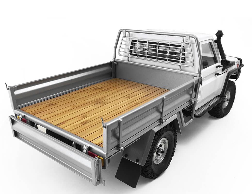 RC4WD KOBER REAR BED W/TYRE HOLDER & MUD FLAPS FOR RC4WD TF2 LWB TOYOTA LC70 (SILVER)