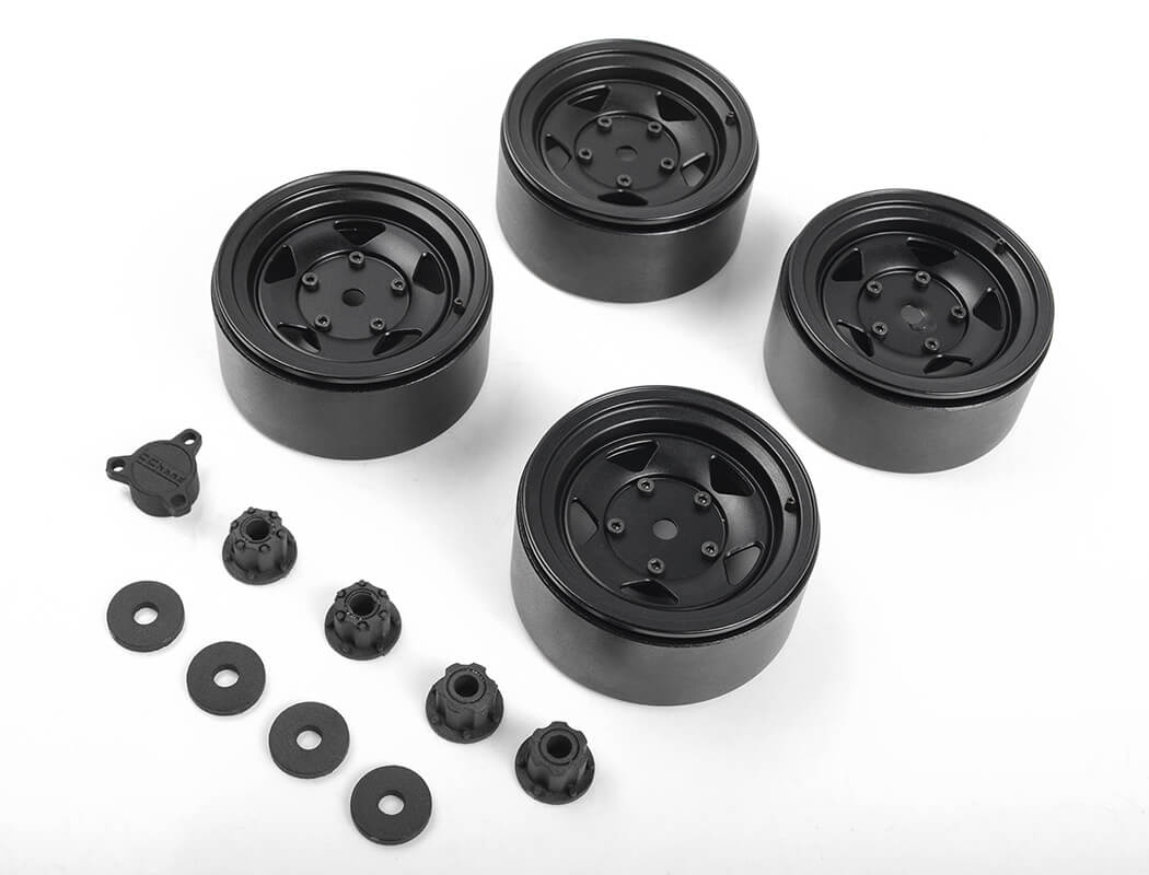 RC4WD SEREN 2.2" BEADLOCK WHEELS W/ CENTER CAPS (BLACK)