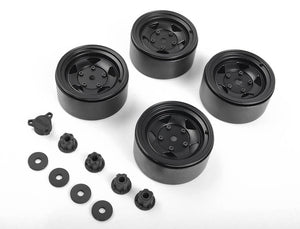 RC4WD SEREN 2.2" BEADLOCK WHEELS W/ CENTER CAPS (BLACK)