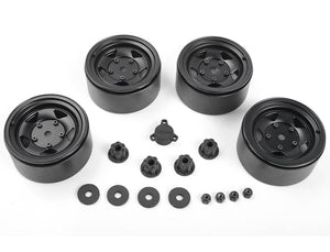 RC4WD SEREN 2.2" BEADLOCK WHEELS W/ CENTER CAPS (BLACK)
