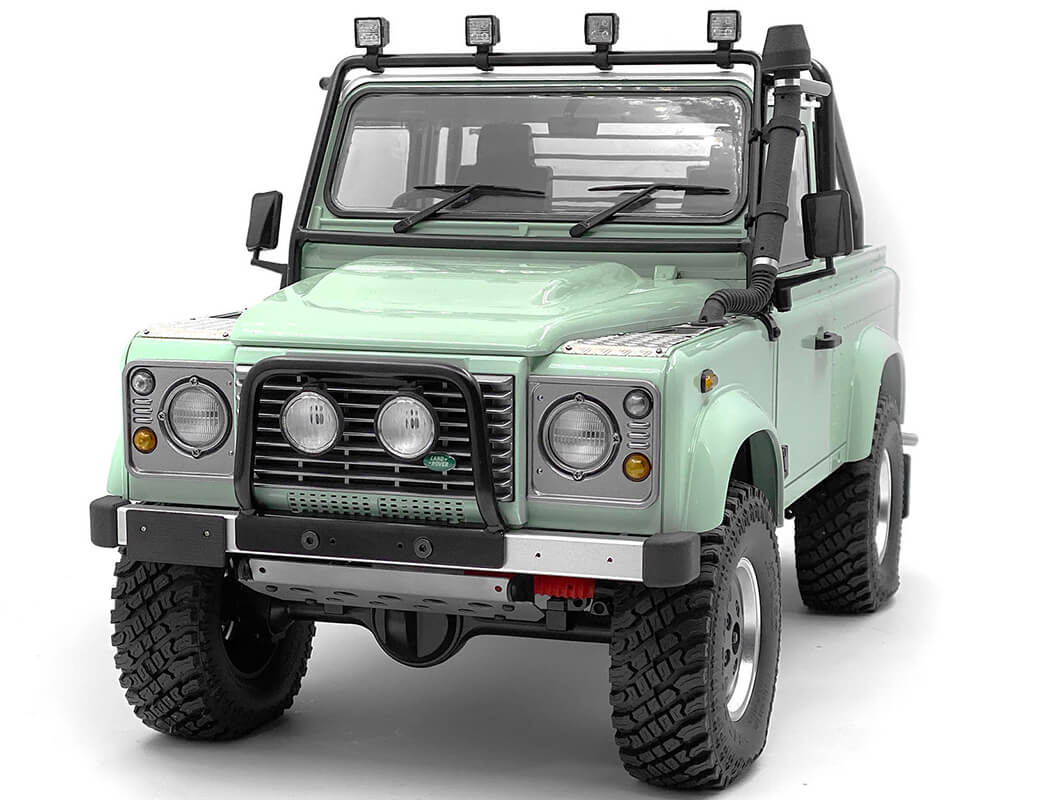 RC4WD STEEL PUSH BAR FRONT BUMPER W/CLEAR FLOOD LIGHTS FOR GELANDE II 2015 LAND ROVER DEFENDER D90