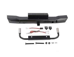 RC4WD EON METAL REAR HITCH BUMPER W/LED & DUAL EXHAUST FOR AXIAL SCX6 JEEP WRANGLER JLU