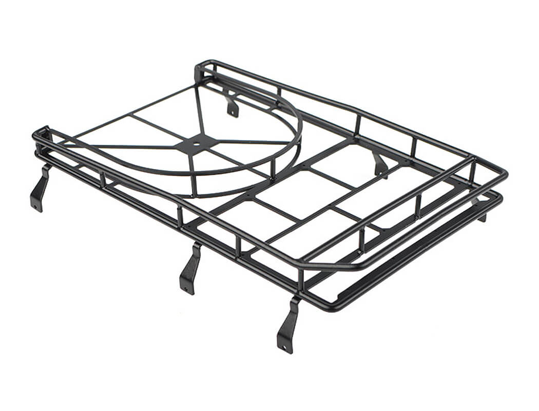 RC4WD ROOF RACK WITH TYRE MOUNT & IPF LIGHTS FOR GELANDE II D90