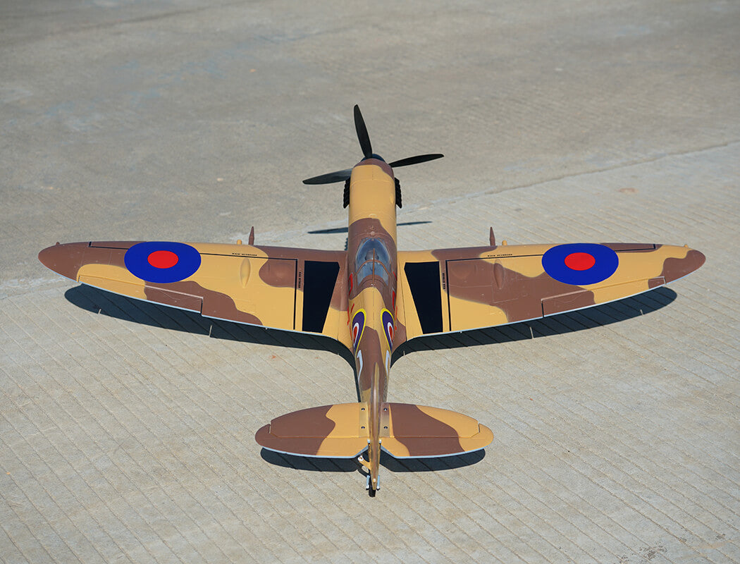 XFLY SUPERMARINE SPITFIRE MKIX BROWN 1200MM NO LANDING GEAR WITHOUT TX/RX/BAT