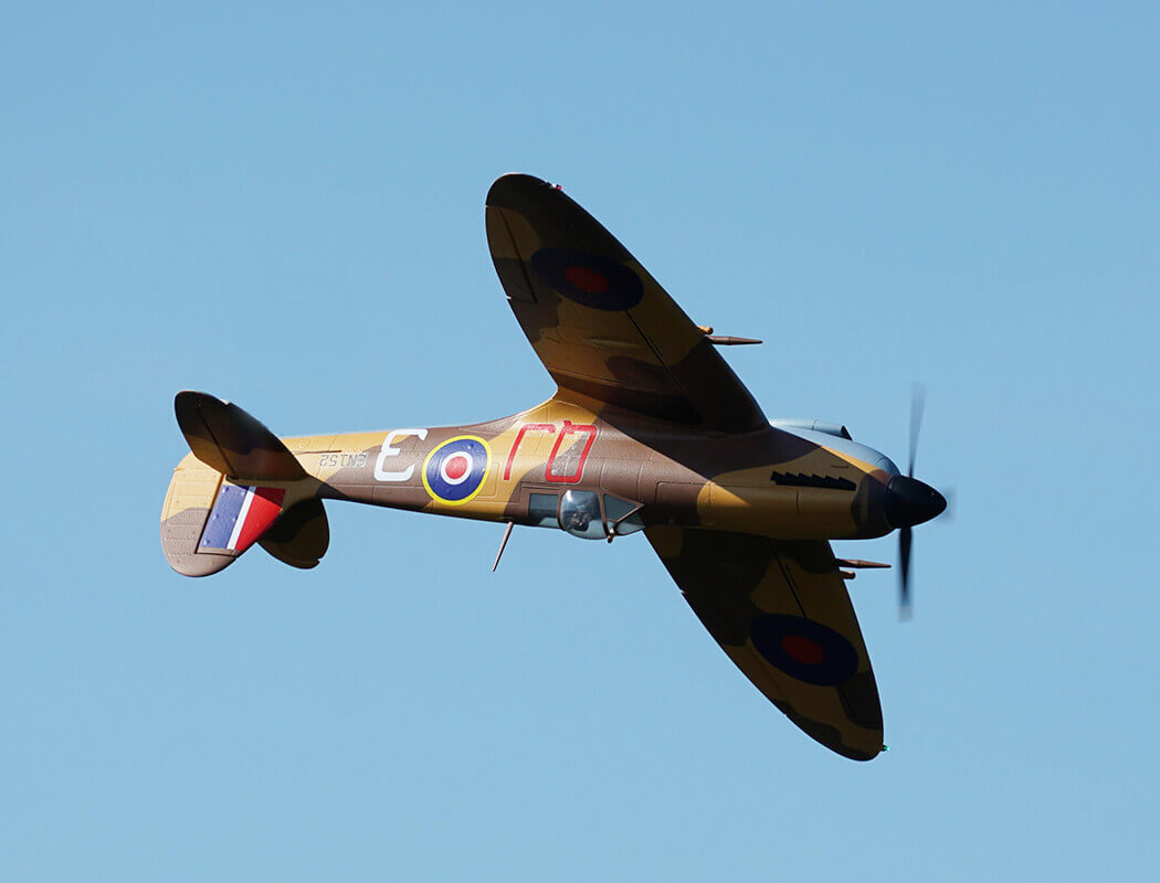 XFLY SUPERMARINE SPITFIRE MKIX BROWN 1200MM NO LANDING GEAR WITHOUT TX/RX/BAT