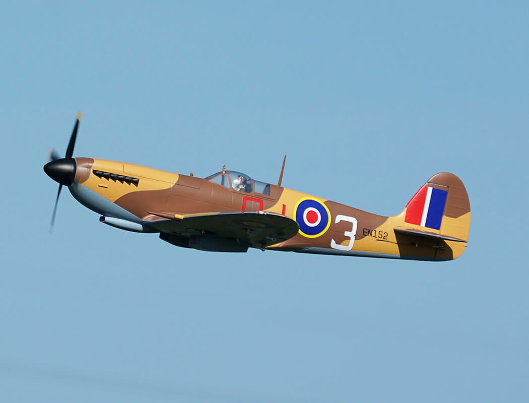 XFLY SUPERMARINE SPITFIRE MKIX BROWN 1200MM NO LANDING GEAR WITHOUT TX/RX/BAT