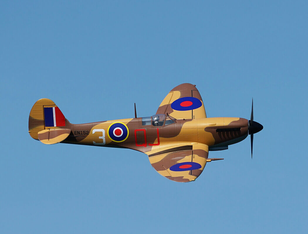 XFLY SUPERMARINE SPITFIRE MKIX BROWN 1200MM NO LANDING GEAR WITHOUT TX/RX/BAT