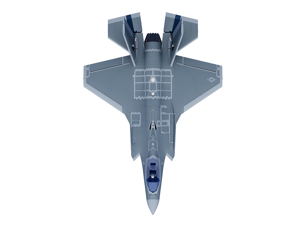 XFLY 64MM F-35 LIGHTNING EDF 750MM NO RETRACT WITHOUT TX/RX/BATT