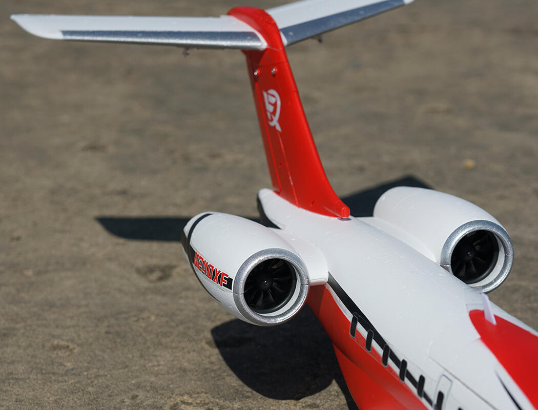 XFLY TWIN 40MM J-65 EDF BUSINESS JET PNP - RED