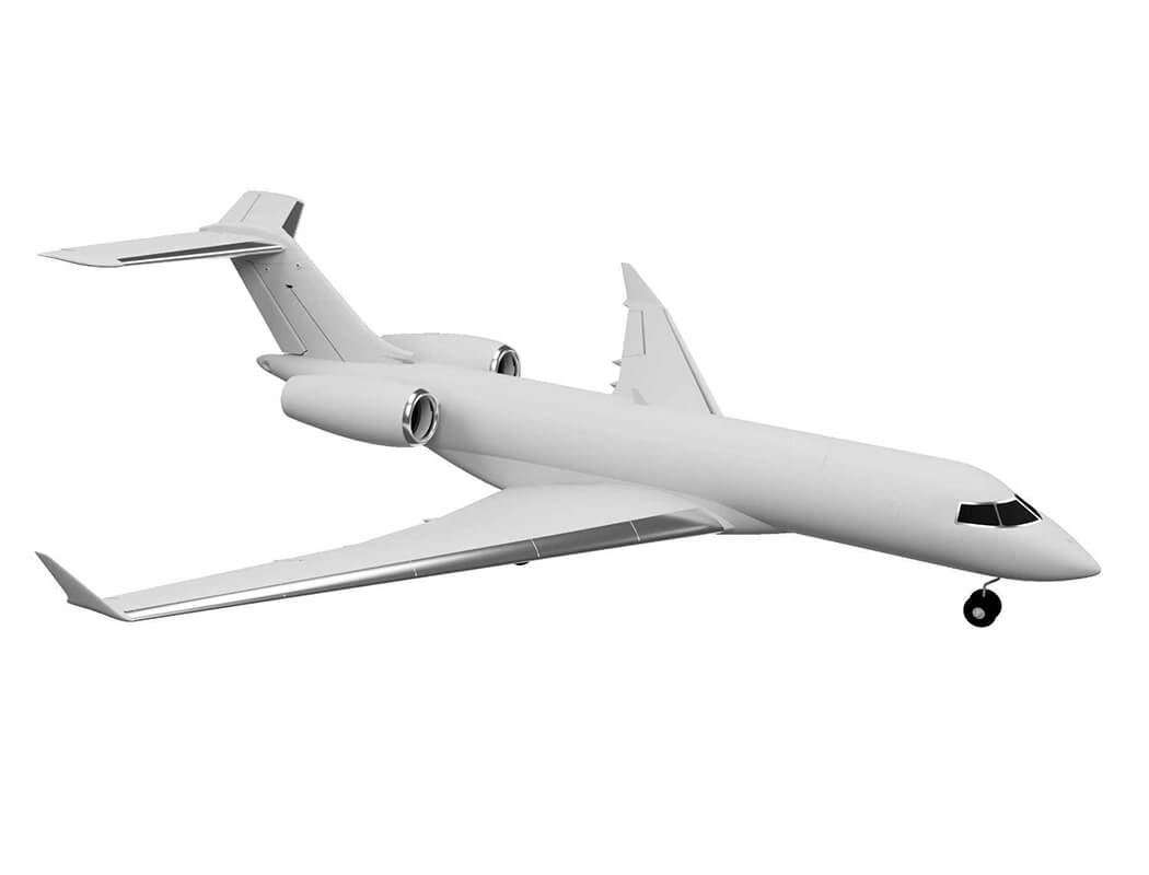 XFLY TWIN 40MM J-65 EDF BUSINESS JET PNP - WHITE
