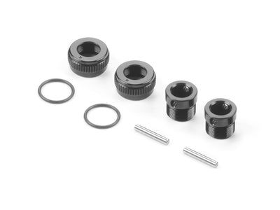 ALU ADJUSTABLE BODY POST STOP - BLACK (2) - RC Hobby Product
