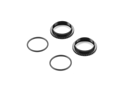 XLP ALU SHOCK ADJUSTABLE NUT - BLACK (2) - RC Hobby Product