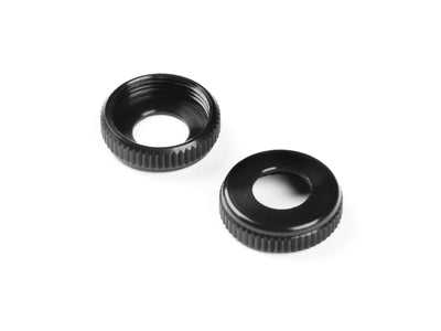 XLP ALU CAP FOR SHOCK BODY - BLACK (2) - RC Hobby Product