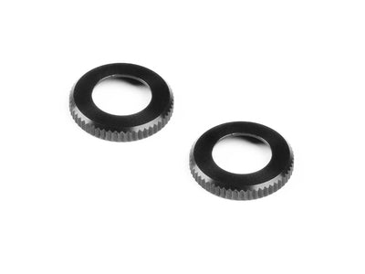 XLP ALU SHOCK CAP-NUT - BLACK (2) - RC Hobby Product
