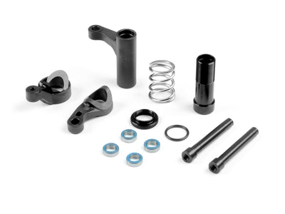 SERVO SAVER FOR SEMI-SPLIT BULKHEAD - GRAPHITE - SET - RC Hobby Product