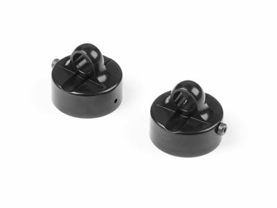 XB8 ALU SHOCK CAP ZERO REBOUND - BLACK COATED (2) - RC Hobby Product