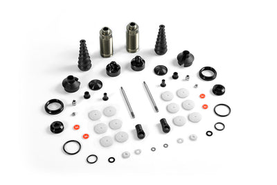 XB8'16 REAR SHOCK ABSORBERS + BOOTS COMPLETE SET - V2 (2) - RC Hobby Product
