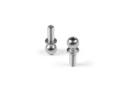 HARD STEEL BALL END 5.4MM WITH THREAD 8MM - NICKEL COATED (2) - RC Hobby Product