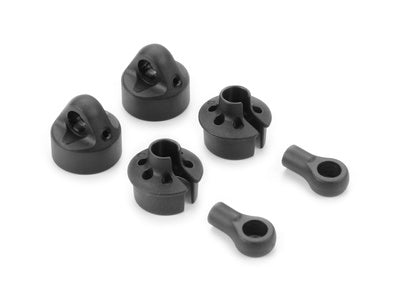 COMP. SHOCK CAP, SPRING COLLAR & BALL JOINT - BIG BORE (2) - RC Hobby Product