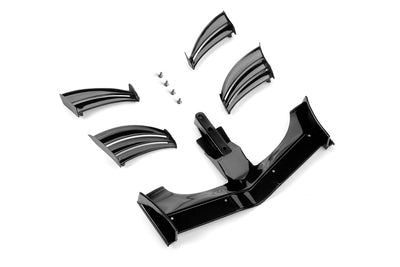 X1 COMPOSITE ADJUSTABLE FRONT WING - BLACK - ETS APPROVED - RC Hobby Product
