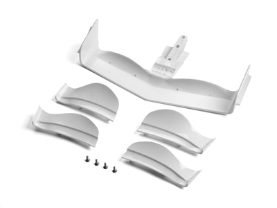 X1 COMPOSITE ADJUSTABLE FRONT WING - WHITE - FLAT DESIGN - RC Hobby Product