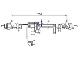 RC4WD BULLY 2 COMPETITION CRAWLER FRONT AXLE