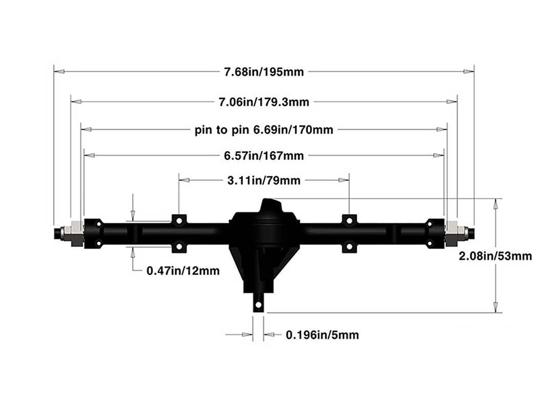 RC4WD YOTA II ULTIMATE SCALE CAST AXLE (REAR)