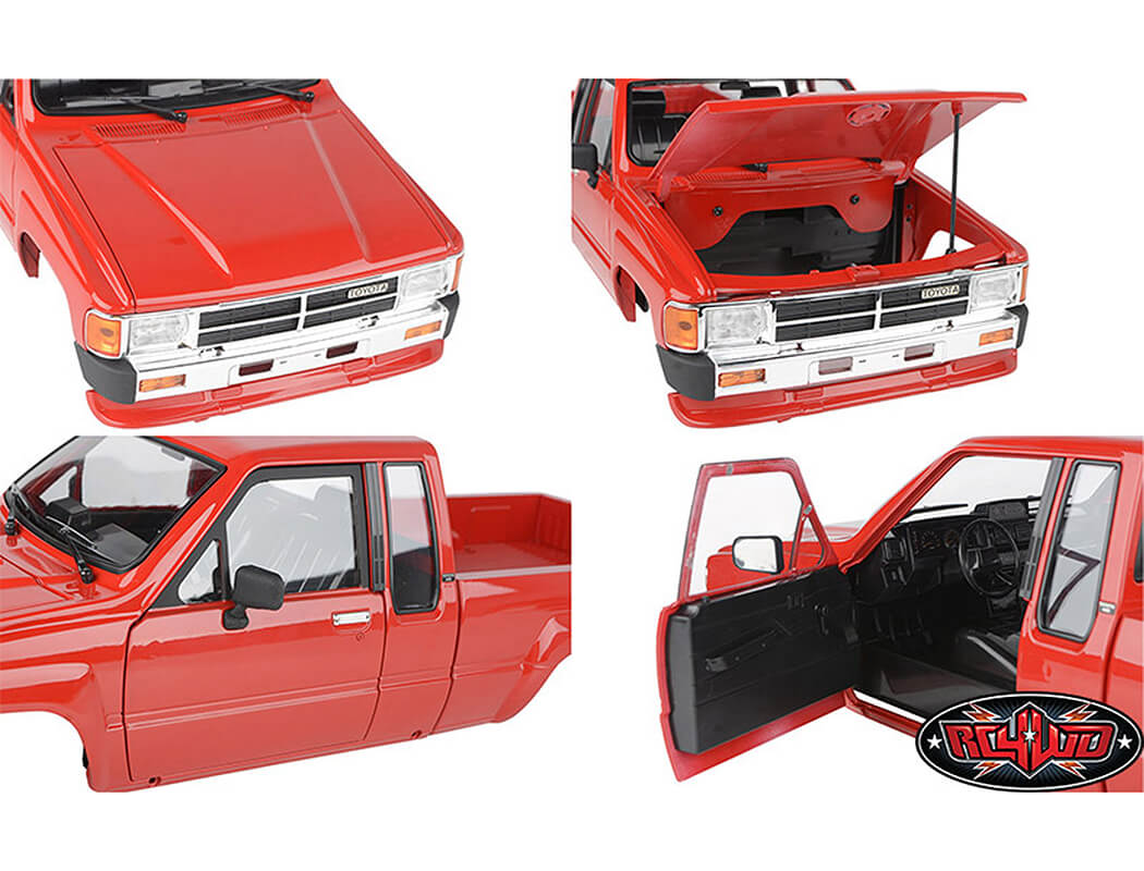 RC4WD 1987 TOYOTA XTRACAB HARD BODY COMPLETE SET (RED)