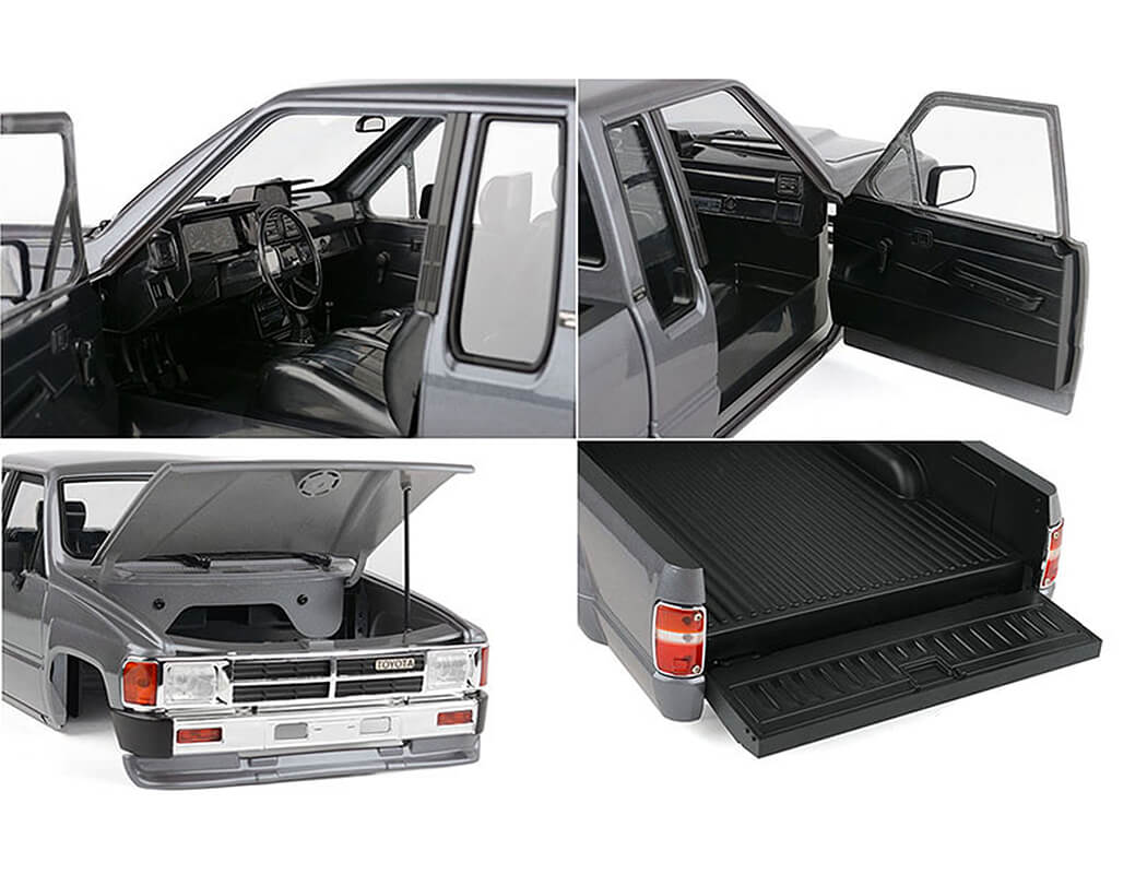RC4WD 1987 TOYOTA XTRACAB HARD BODY COMPLETE SET (GREY)