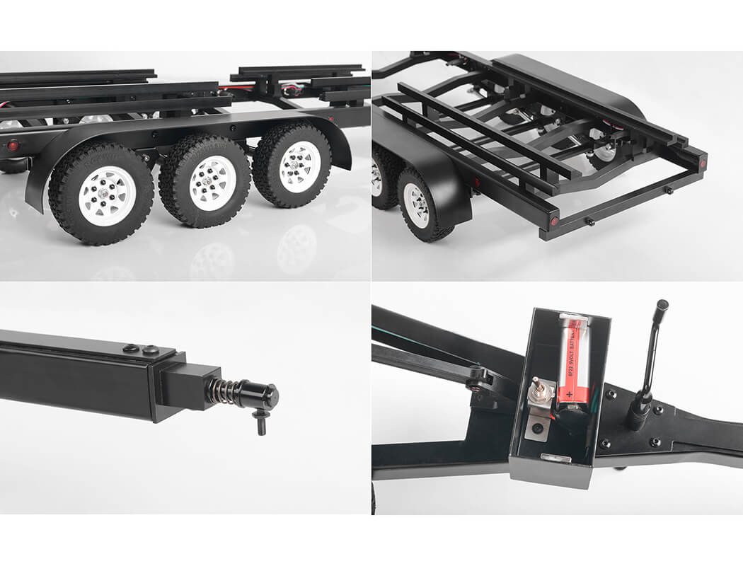 RC4WD BIGDOG 1/10 TRI AXLE WIDEBODY SCALE BOAT TRAILER