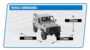 RC4WD GELANDE II TRUCK KIT WITH 2015 LAND ROVER DEFENDER D90