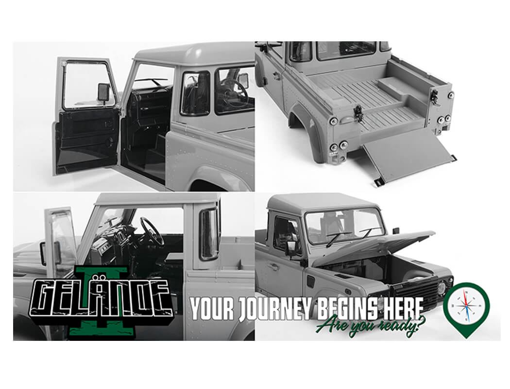 RC4WD GELANDE II TRUCK KIT WITH 2015 LAND ROVER DEFENDER D90