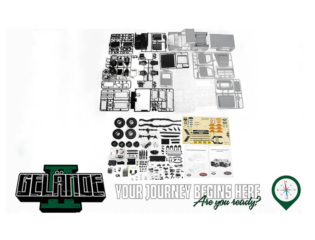 RC4WD GELANDE II TRUCK KIT WITH 2015 LAND ROVER DEFENDER D90